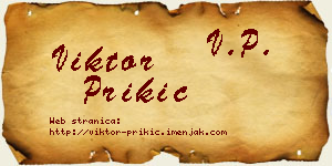 Viktor Prikić vizit kartica